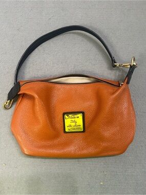 Women’s Made in Italy With Love by Valentina Orange Leather Shoulder Bag